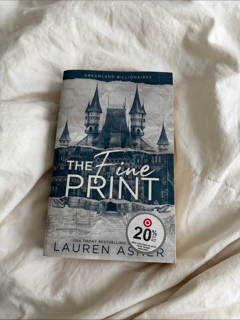 The Fine Print by Lauren Asher - Blue & White Cover